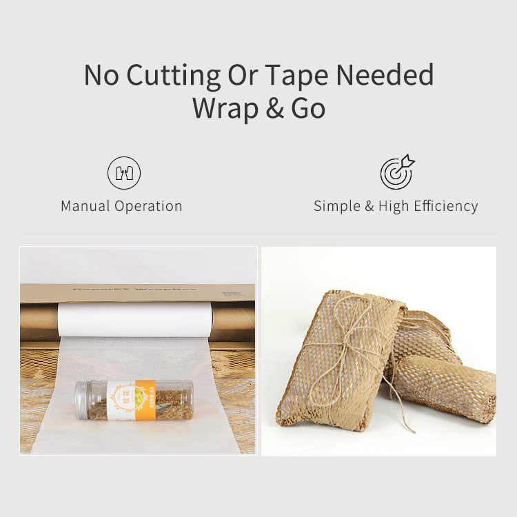 PaperEZ Custom Color Corrugated White Honeycomb Paper Roll Wrapping