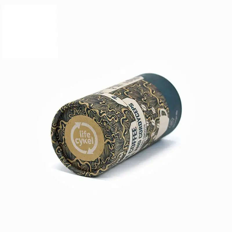 wholesale Luxury biodegradable coffee bean box custom gift printing kraft paper coffee capsule powder packaging box