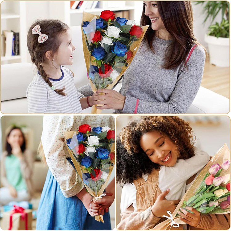 100pcs Floral Bouquet Wrapping Paper Floral Packing Sleeves Wedding Florist Supplies Floral Bouquet Packaging Paper Flower