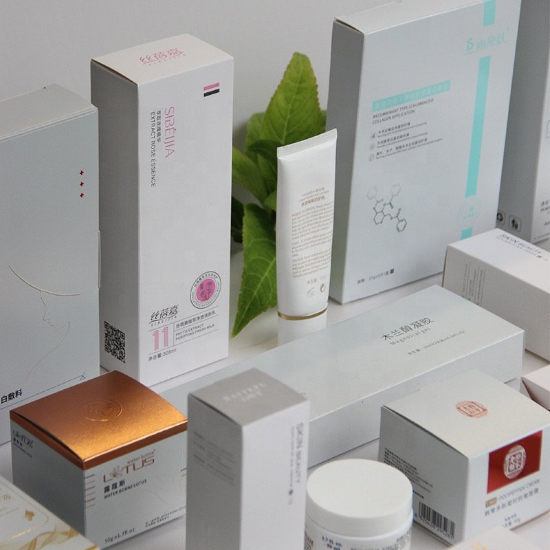Luxury Custom Eco-Friendly Pet Material Ivory Board Paper Box for Skincare Cosmetics Recycled Cardboard for Shipping