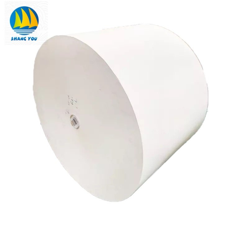 Factory direct moisture proof paper printing food grade white kraft roll wood pulp white kraft packaging base paper