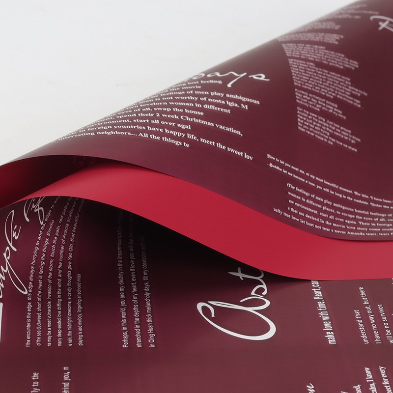 personalized logo printing colorful bouquet flower packaging paper flower shop supplies gift packaging paper
