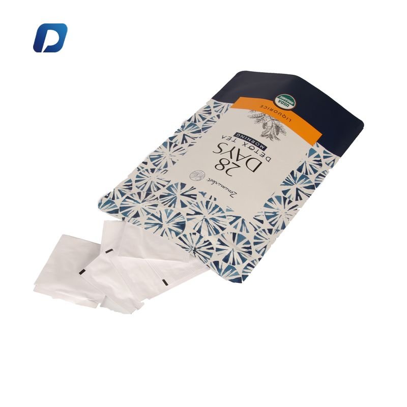 Packaging Zip Packing Pouch Custom Printed Tea Bags Compostable Biodegradable Food Grade Kraft Paper Stand Up Pouch Beverage