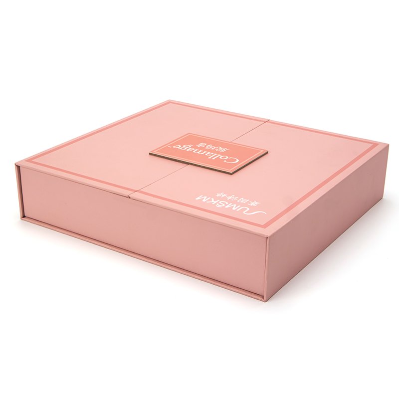 Eyelash Eyeshadow Palette Essential Oil Perfume Gift Box Factory Customization Double Door Clamshell Pink Cosmetic Lipstick Box