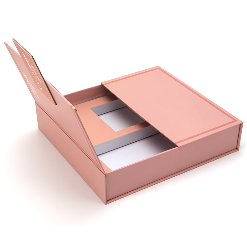 Eyelash Eyeshadow Palette Essential Oil Perfume Gift Box Factory Customization Double Door Clamshell Pink Cosmetic Lipstick Box