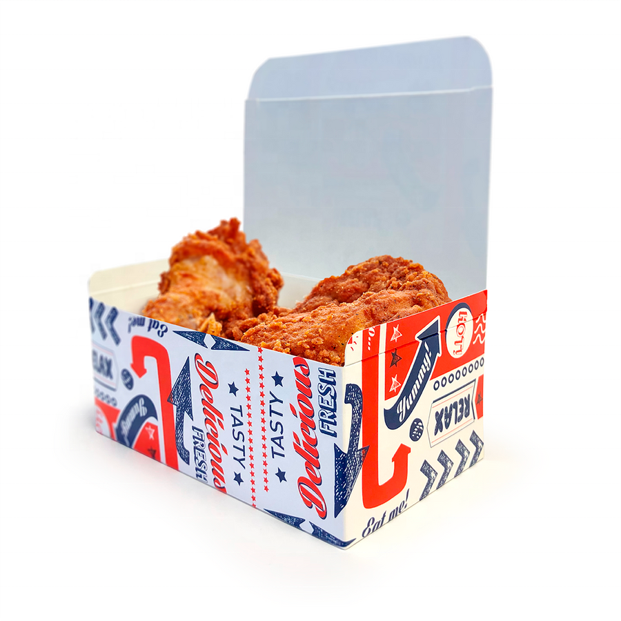 Custom Food Boxes French Fries Fried Chicken Nuggets Pizza Hamburger Carton Paper Take Away Food Packaging Box