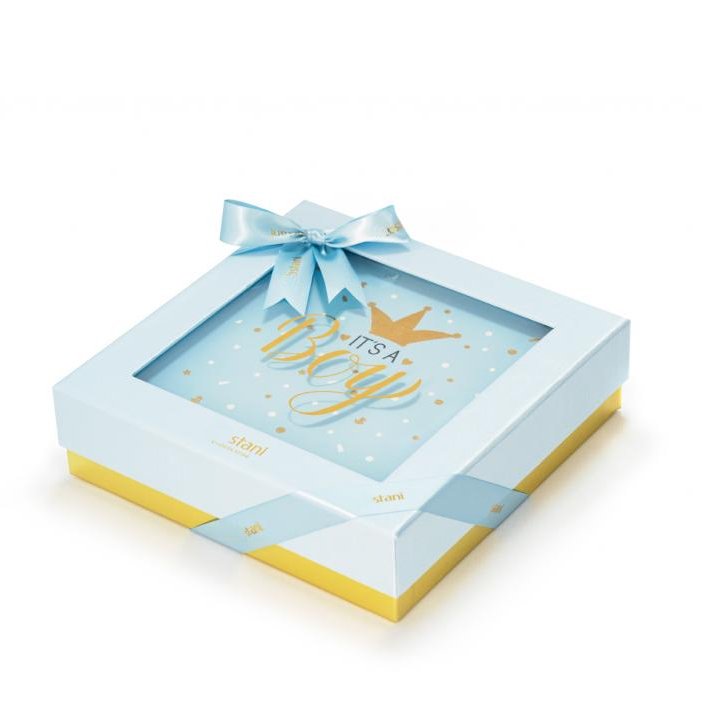 Lid Chocolate Packaging Gift Nuts Packaging Paper Box With Dividers Plastic Windows For Chocolate Packing