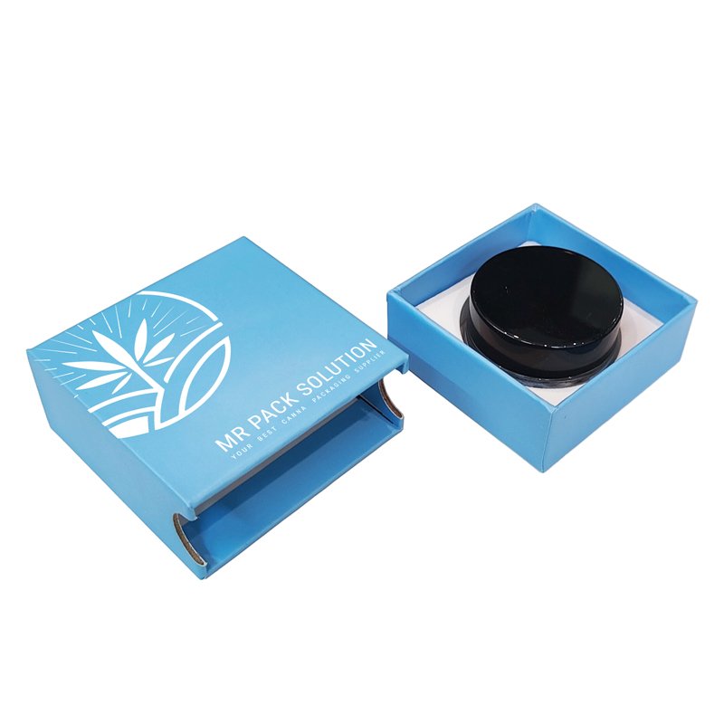 Custom Luxury Pre Smell Proof Roll Pull Packaging Paper Box with Stash Jar Container
