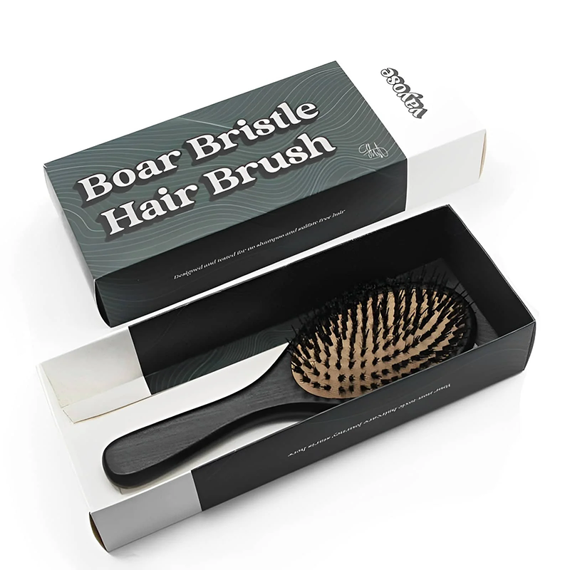 OEM Hair comb Detangling Tangle Hairbrush package paper box for ABS Anti-static detangling Hair Brush packaging boxes