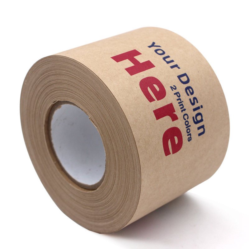 Custom Logo Printed Packaging Packing Customized Kraft Paper Tape With Logo Printing 4Cm 4713