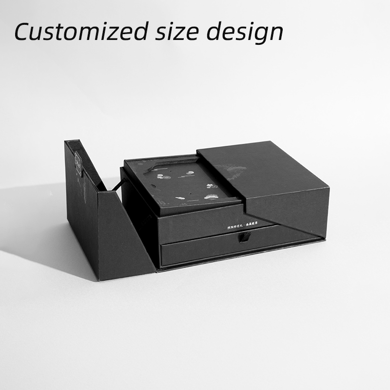 customized Printing process logo Luxury brand product gift display sales Drawer lift magnetic 2 doors paper packaging box