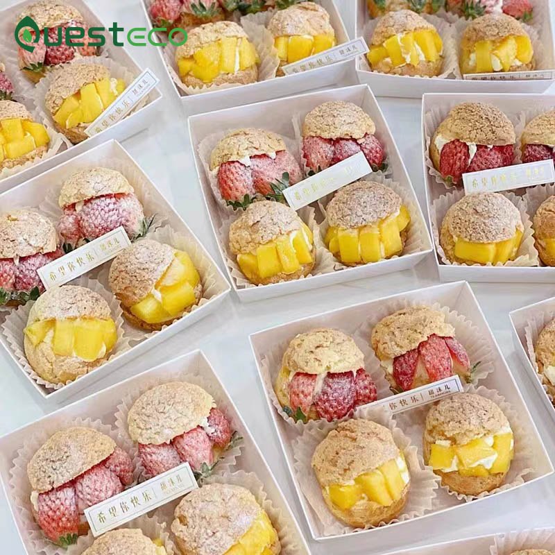 Eco-Friendly Disposable Transparent Window Lunch Salad Packaging Box Salad Vegetable Takeout Box Wholesale Can Customize