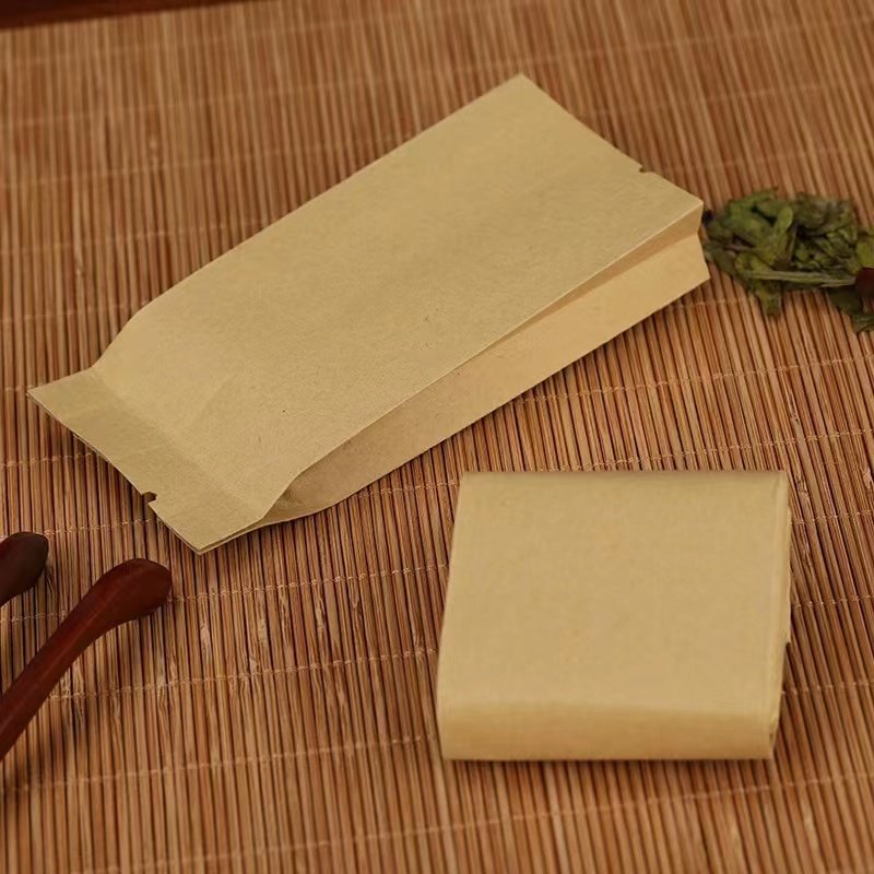 In Stock And Custom Metallized Brown Kraft Paper Aluminum Foil Heat Seal Powder Sugar Individual Stick Sachet Packets Bag