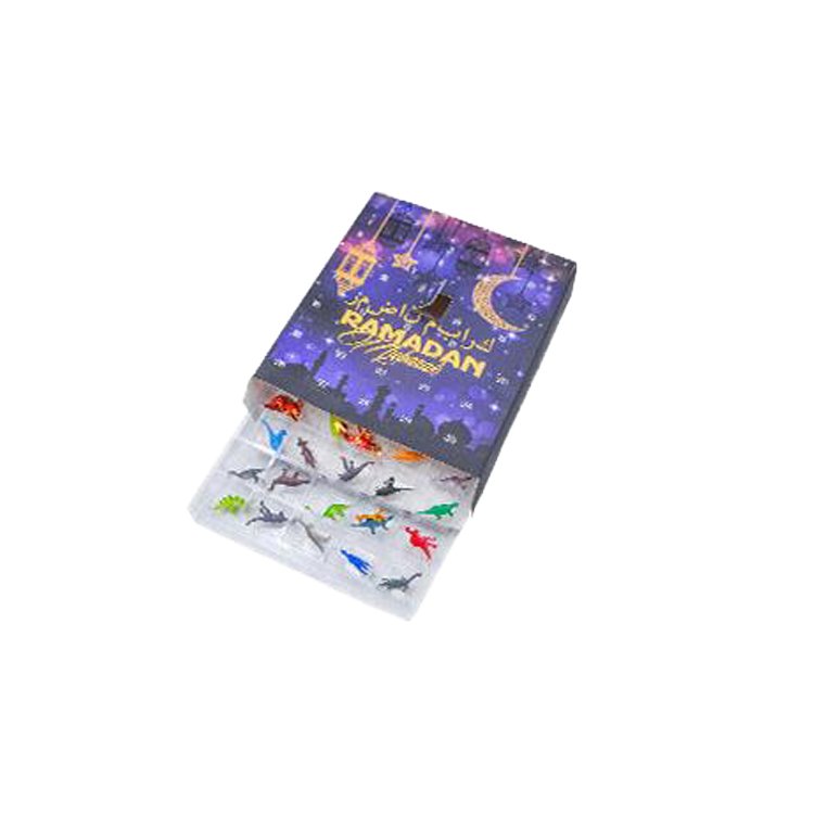 Custom Advent Calendar Cardboard 24 Advent Calendar Paper Box With Plastic Tray