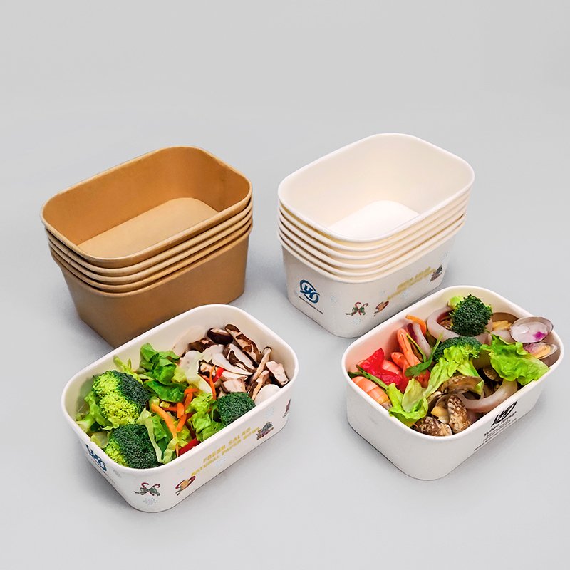 Dust Free Factory Food Grade Paper Recyclable Fast Food To Go Lunch Food Box Takeaway Containers