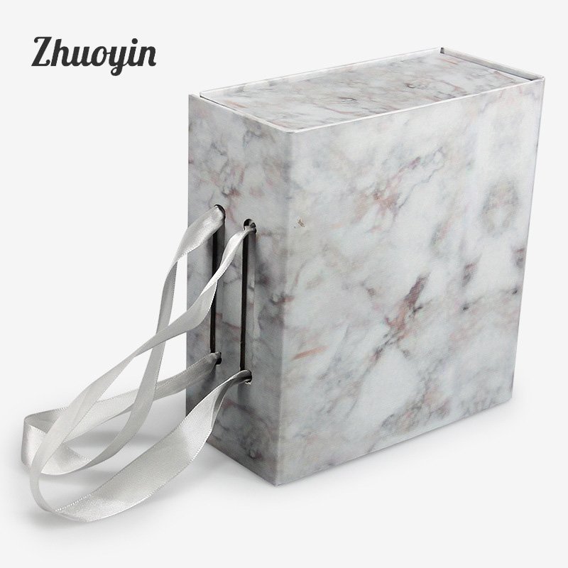 Good Price Customized Logo Printing Personalize Ribbon Handle Foldable Collapsible Package Hard Rigid Cardboard Gift Paper Box
