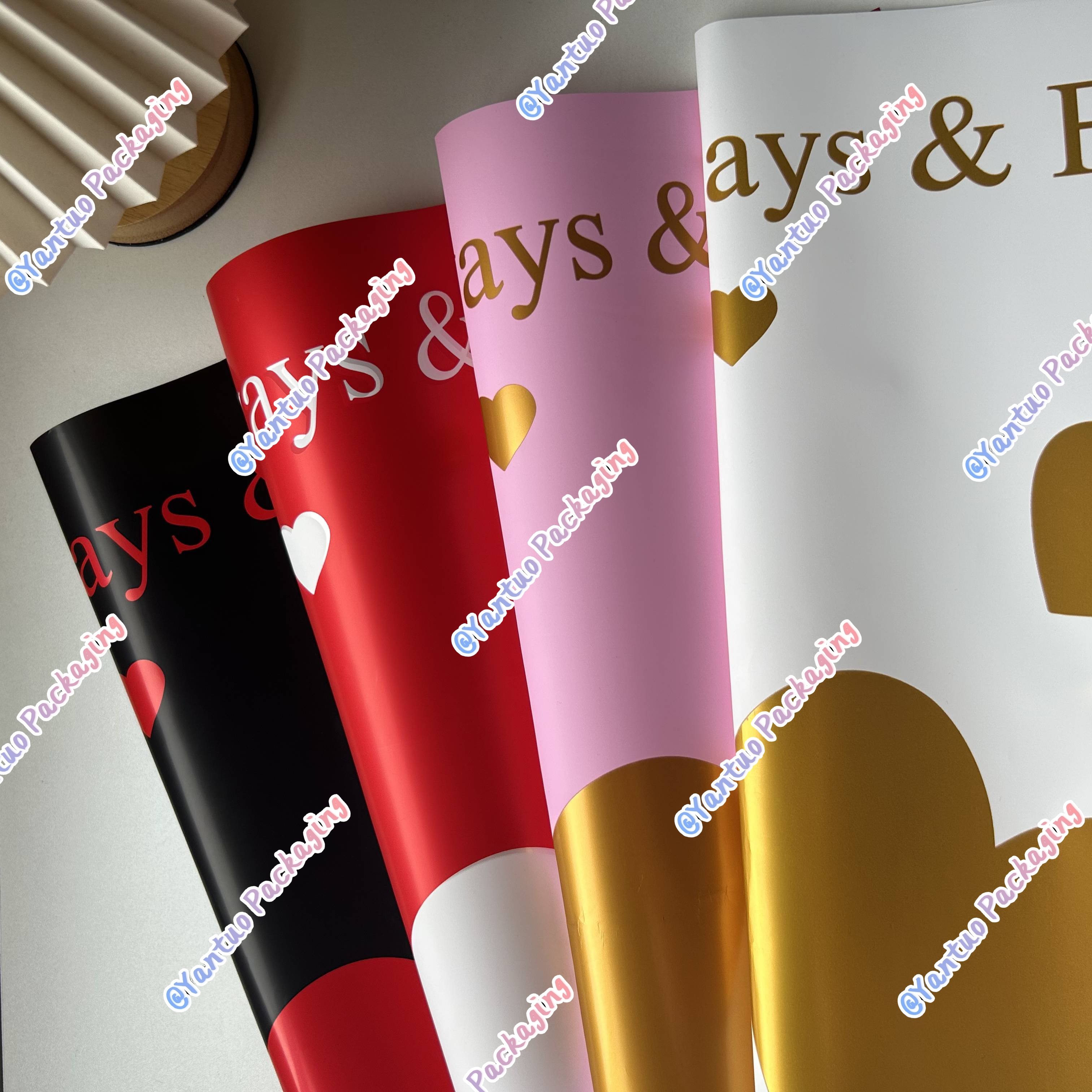 Valentine's Day flower wrapping paper waterproof double-sided Korean flower wrapping paper florist supplies Wine Wrapping Paper