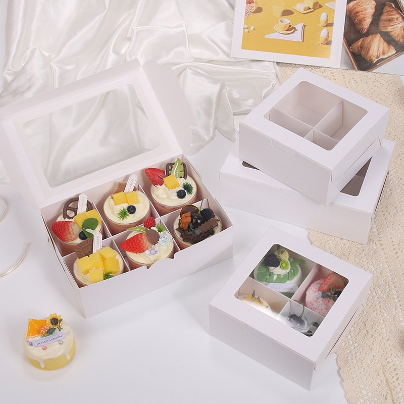 Hot Sale Bonbons Box Dessert Packaging Paper Box Candy Box With Viewing Window And Dividers For Chocolate Packaging