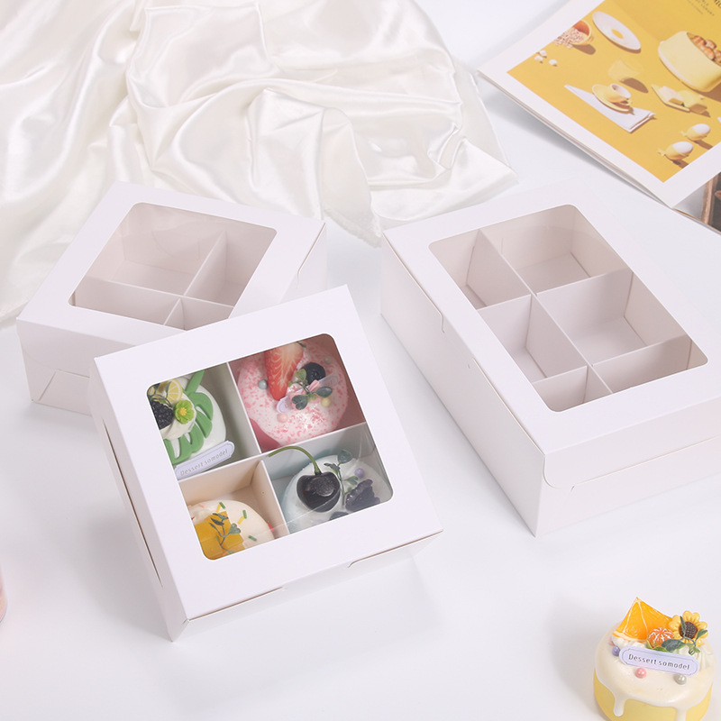 Hot Sale Bonbons Box Dessert Packaging Paper Box Candy Box With Viewing Window And Dividers For Chocolate Packaging