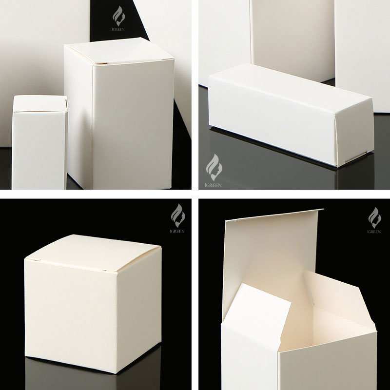 Kraft Paper Box Square White Cardboard Box DIY Gift Box for Soap Cookies Jewelry Gift Packaging Candy Cookies Cake Baking