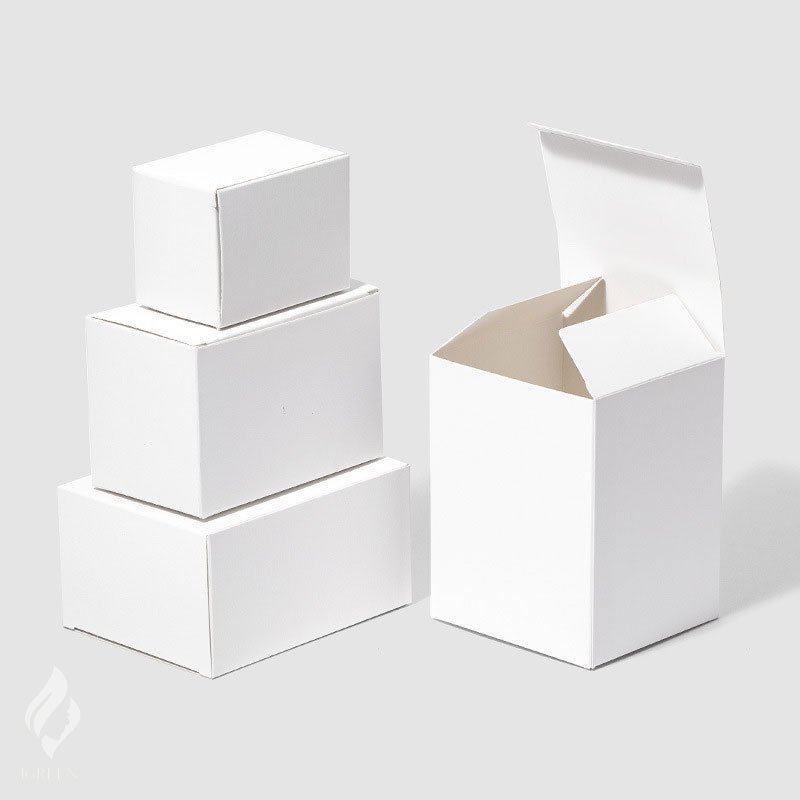 Kraft Paper Box Square White Cardboard Box DIY Gift Box for Soap Cookies Jewelry Gift Packaging Candy Cookies Cake Baking