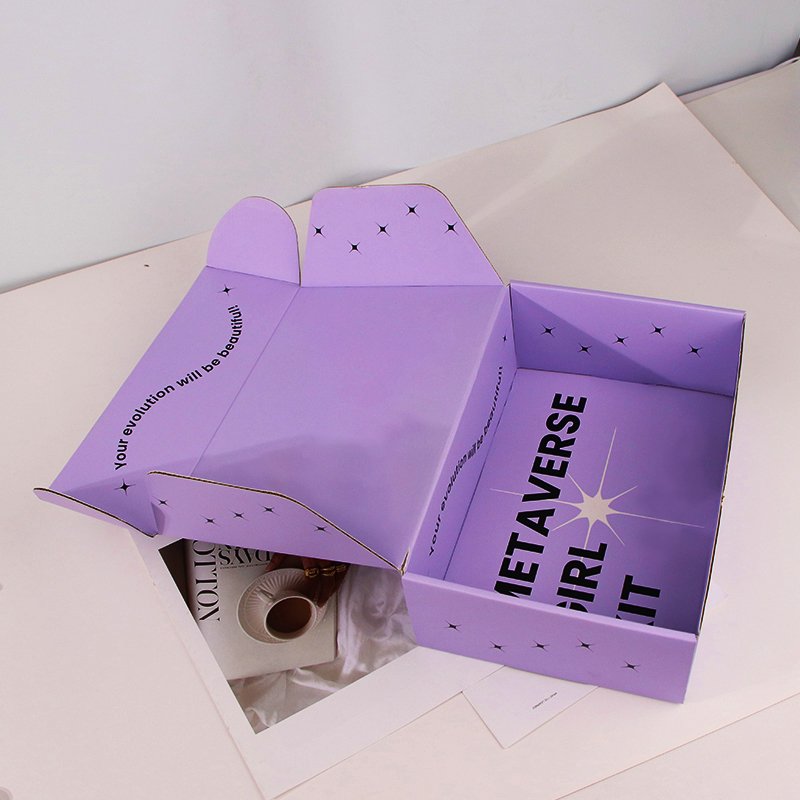 Biodegradable Shipping Packing Box Mailing paper Corrugated Mailer Courier Parcel Boxes With Custom Logo Print
