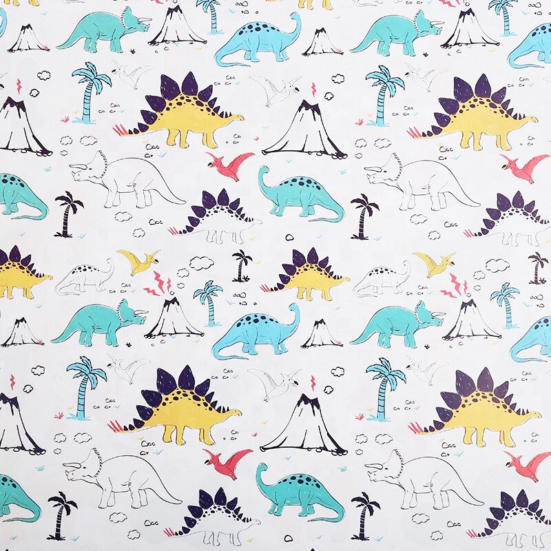 Wholesale Spot cheap spot 80 grams of coated paper boy dinosaur pattern gift paper 50x80cm