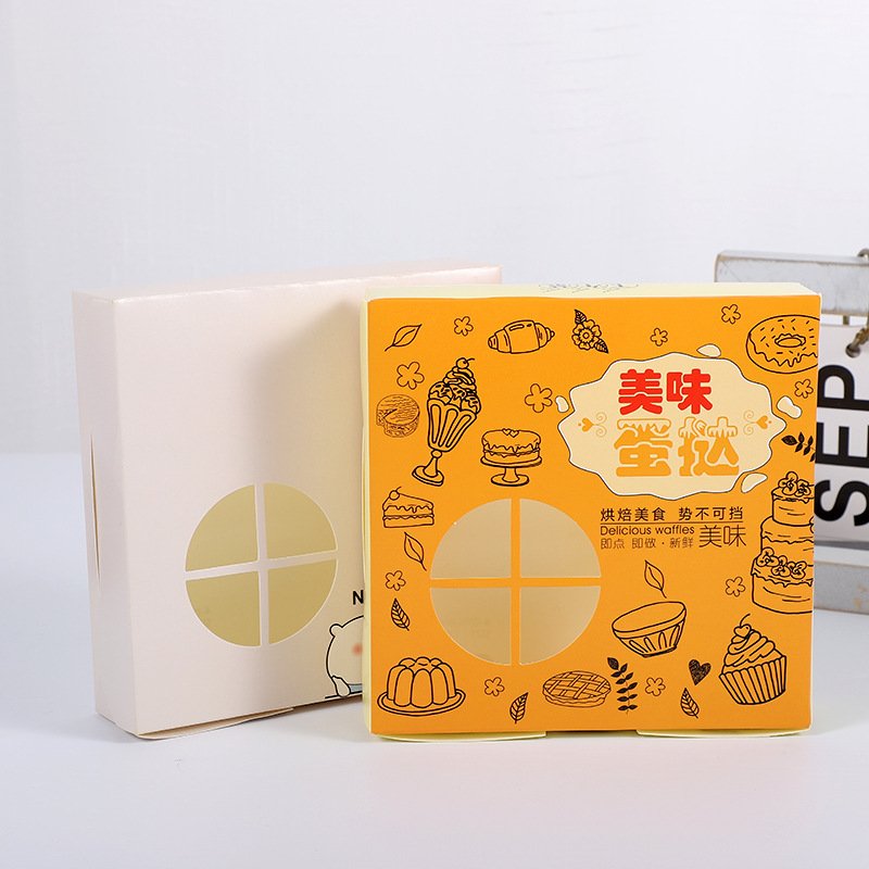 Packaging paper pastry biscuit packaging bakery food takeaway tart box