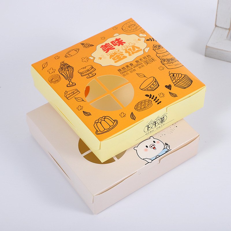 Packaging paper pastry biscuit packaging bakery food takeaway tart box