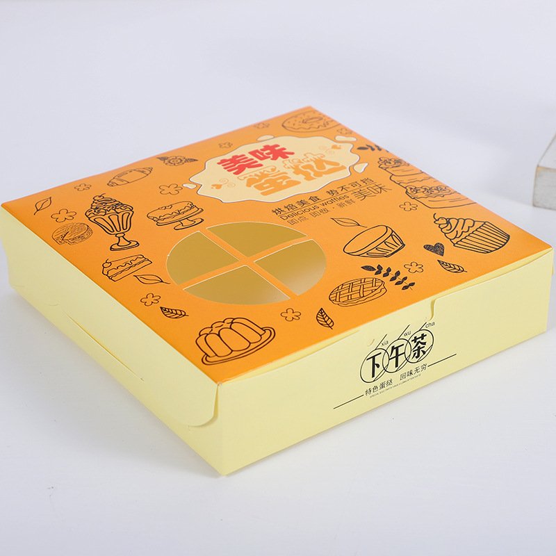 Packaging paper pastry biscuit packaging bakery food takeaway tart box