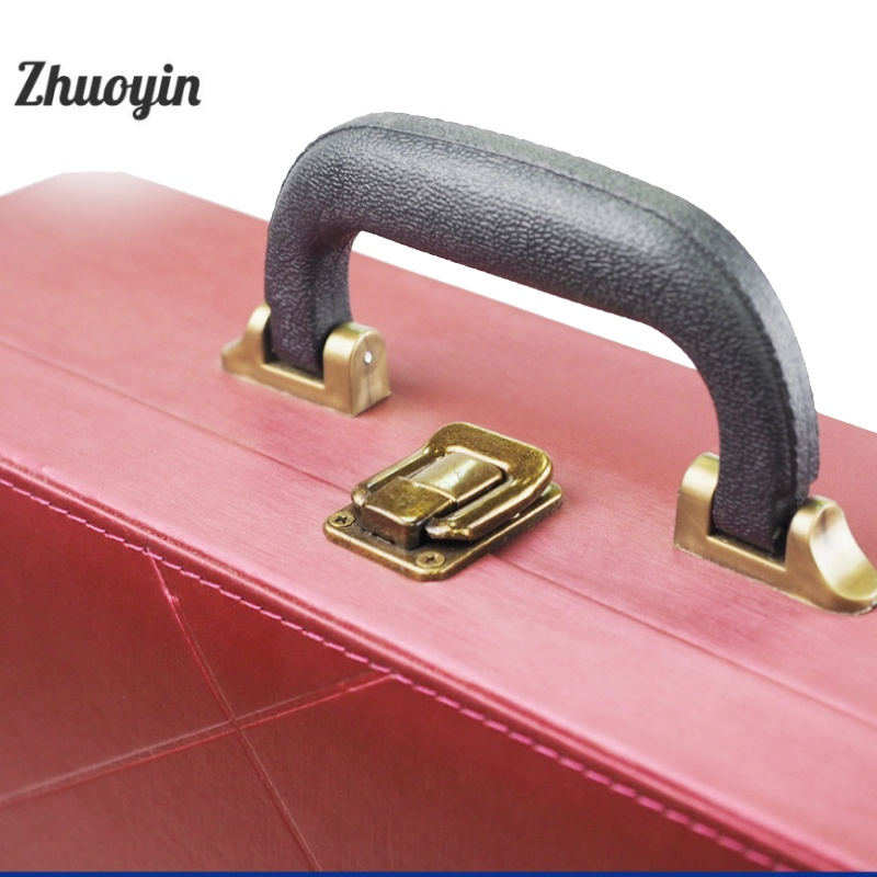 Wholesale Luxury PU Leather Gift Bottle Packaging 2 bottles Wine Box with three Tools Accessories