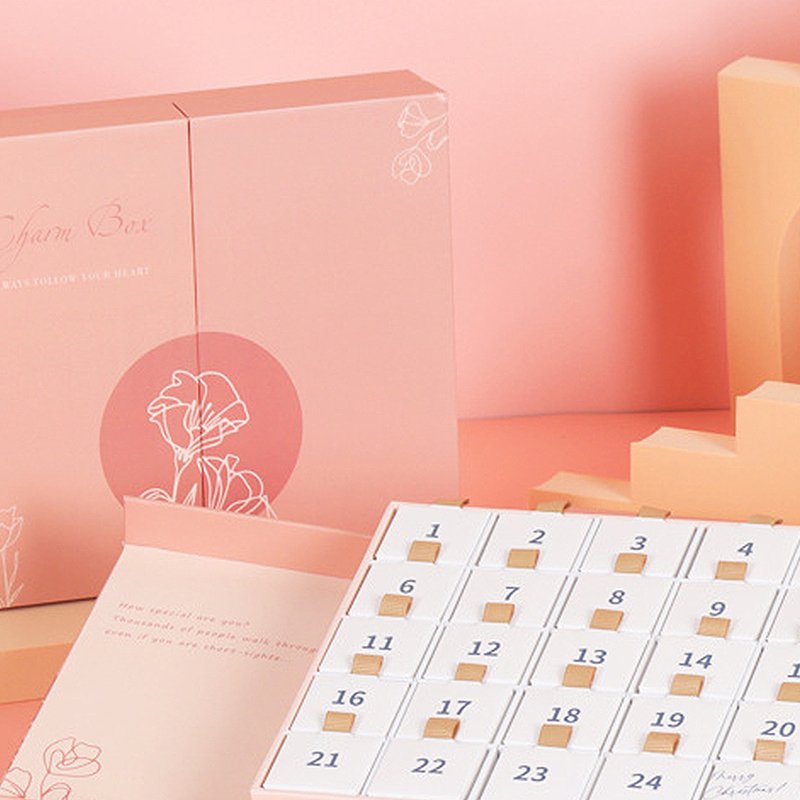 Super september custom fashion christmas calendar gift paper boxes