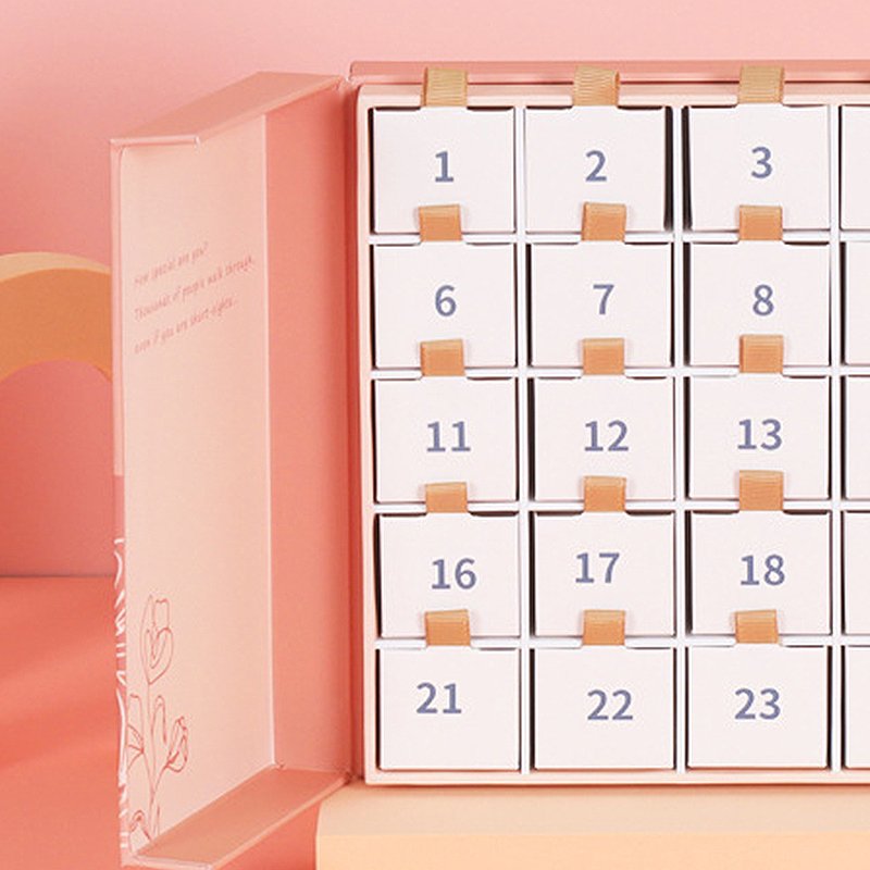 Super september custom fashion christmas calendar gift paper boxes