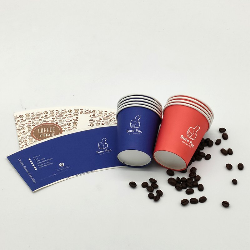 300 Grams 12 oz Ice Cream PLA Coated Customized Logo Printing Kraft Paper Cup Fan