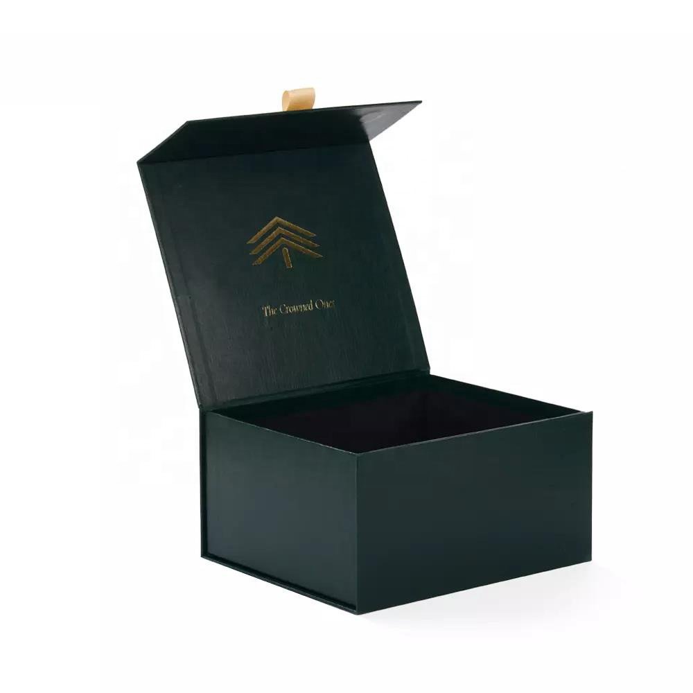 Wholesale Custom Logo Baseball Cap Snapcap Paper Box Hat Packaging Magnet Lid Foldable Cardboard Gift Box With Ribbon Closure