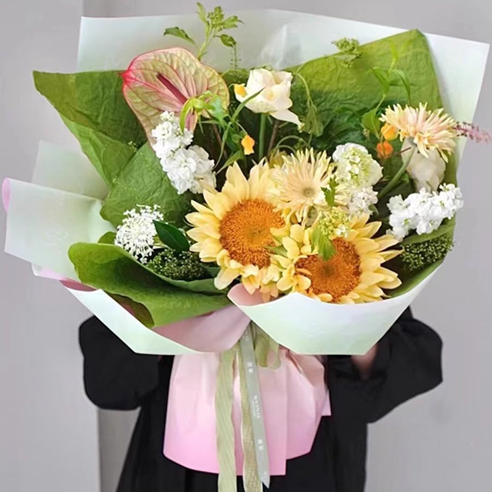 New Rich Pattern Flower Gift Packaging Paper Wholesale Waterproof Flower Bouquet Wrapping Paper