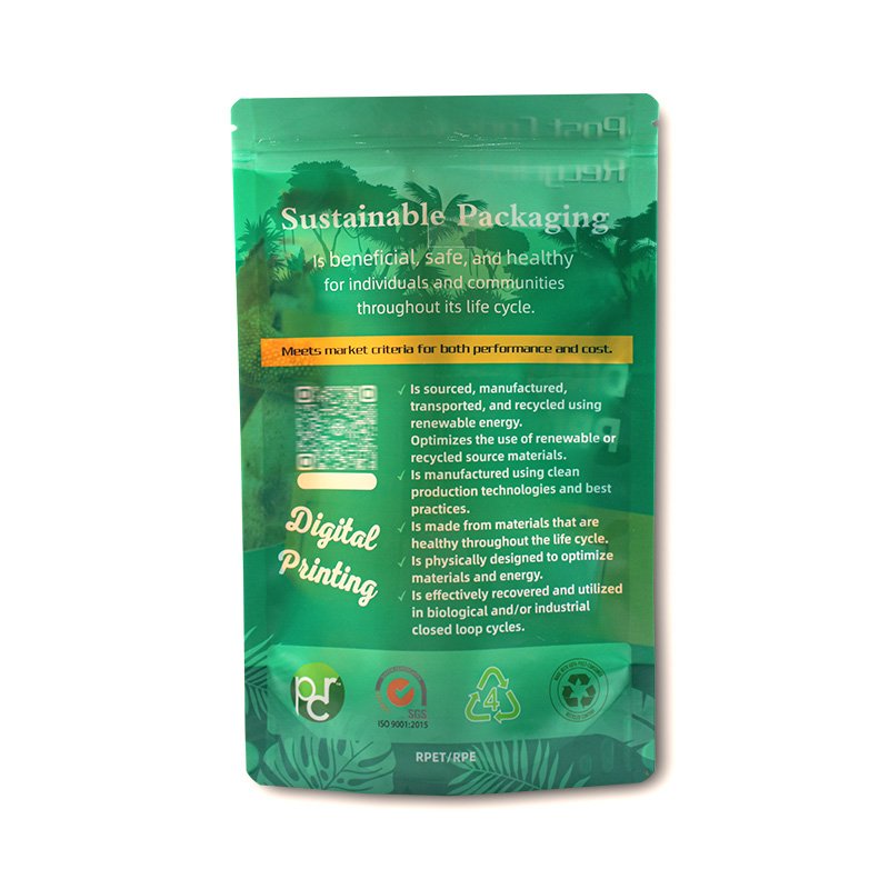 Custom Printed Aluminum Foil Logo Food Grade Resealable Smell Proof Moisture-proof Stand Up Pouch Mylar Bags
