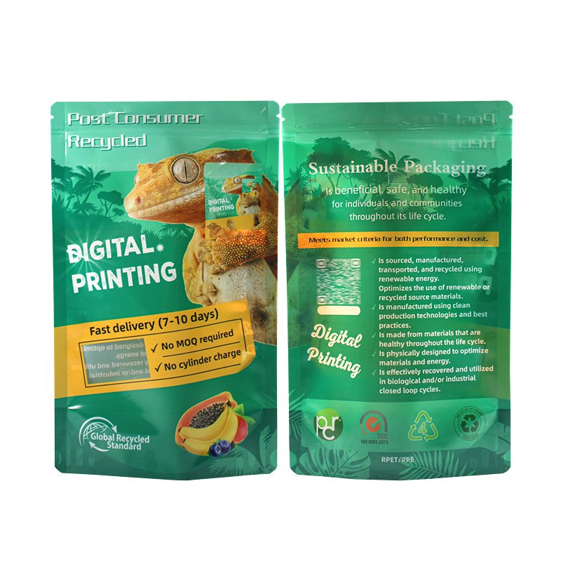 Custom Printed Aluminum Foil Logo Food Grade Resealable Smell Proof Moisture-proof Stand Up Pouch Mylar Bags