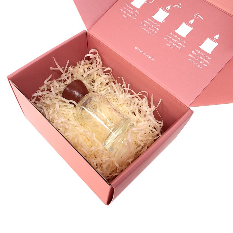 Custom Printed Logo Corrugated Cardboard Paper Candle Packaging Mailer Shipping Postal Gift Box