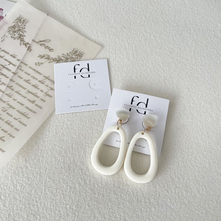 Small Earring Display Card Custom 450gsm Coated Paper Card Tag Label For Jewelry With Own Brand
