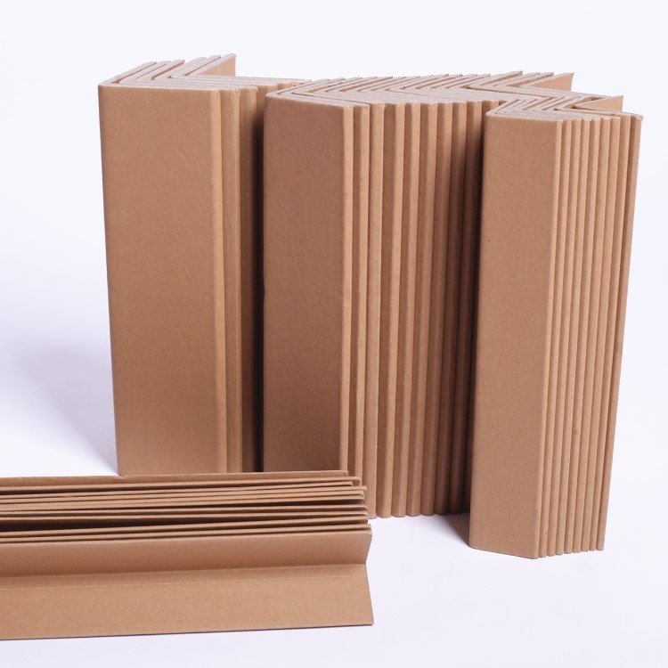 Custom Moistureproof Kraft Paper L Profile Cardboard Paper Corner Edge Protector Puzzle-cut V-boards Edgeboard For Packaging