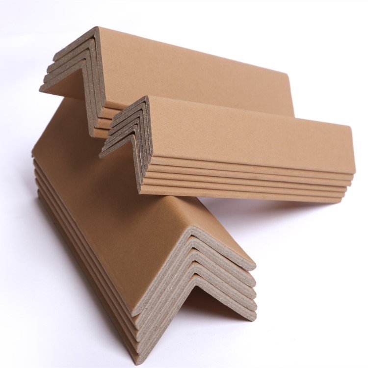 Custom Moistureproof Kraft Paper L Profile Cardboard Paper Corner Edge Protector Puzzle-cut V-boards Edgeboard For Packaging