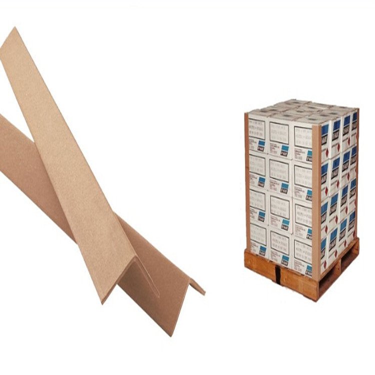 Custom Moistureproof Kraft Paper L Profile Cardboard Paper Corner Edge Protector Puzzle-cut V-boards Edgeboard For Packaging