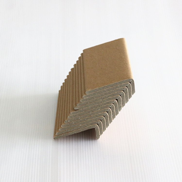 Custom Moistureproof Kraft Paper L Profile Cardboard Paper Corner Edge Protector Puzzle-cut V-boards Edgeboard For Packaging