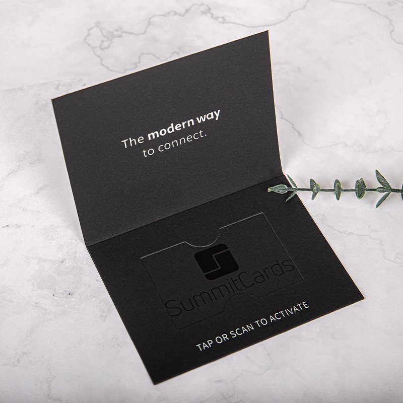 Black Matte Flip Box Custom Special Paper Membership Card Folding Packaging Box For Gift Card
