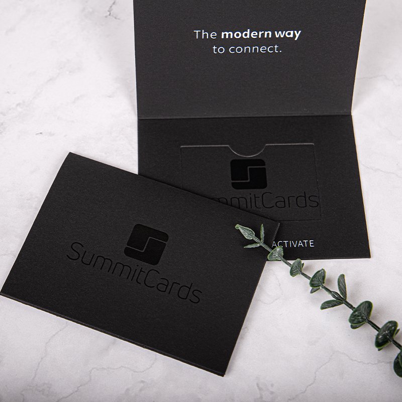 Black Matte Flip Box Custom Special Paper Membership Card Folding Packaging Box For Gift Card