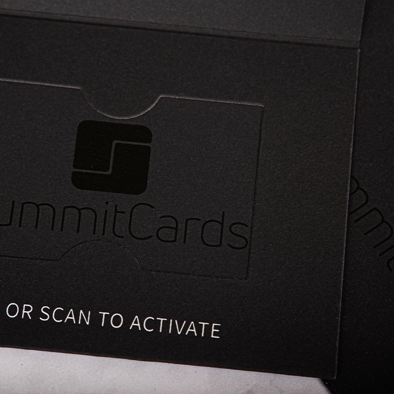 Black Matte Flip Box Custom Special Paper Membership Card Folding Packaging Box For Gift Card