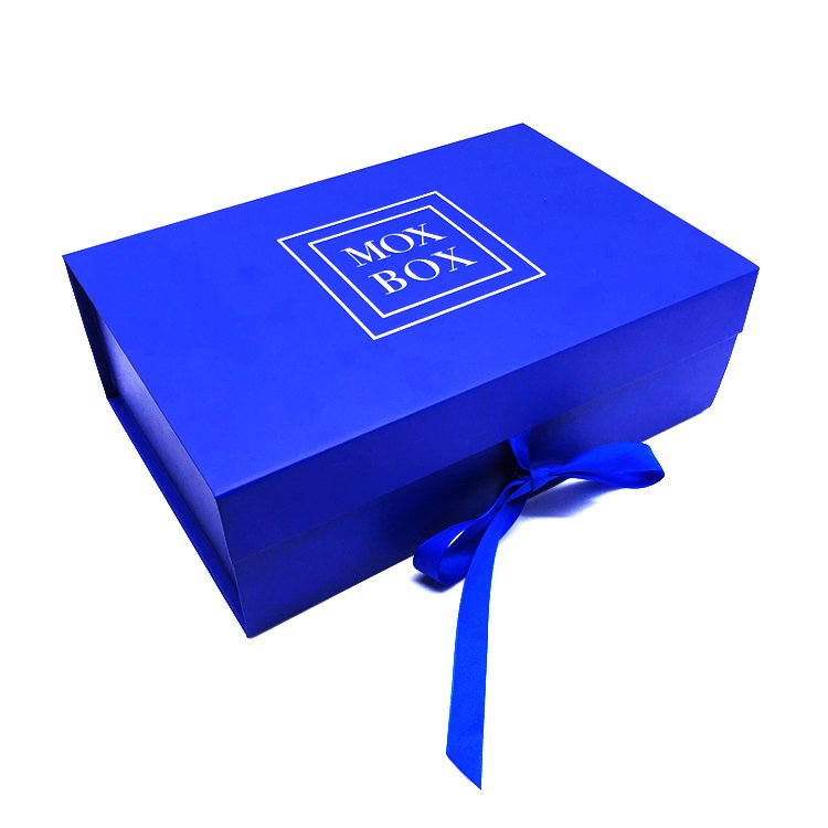 custom Cardboard Navy blue Wedding Favor Party Package Boxes with Logo Luxury Magnetic Hamper Royal Blue Gift Box Packaging