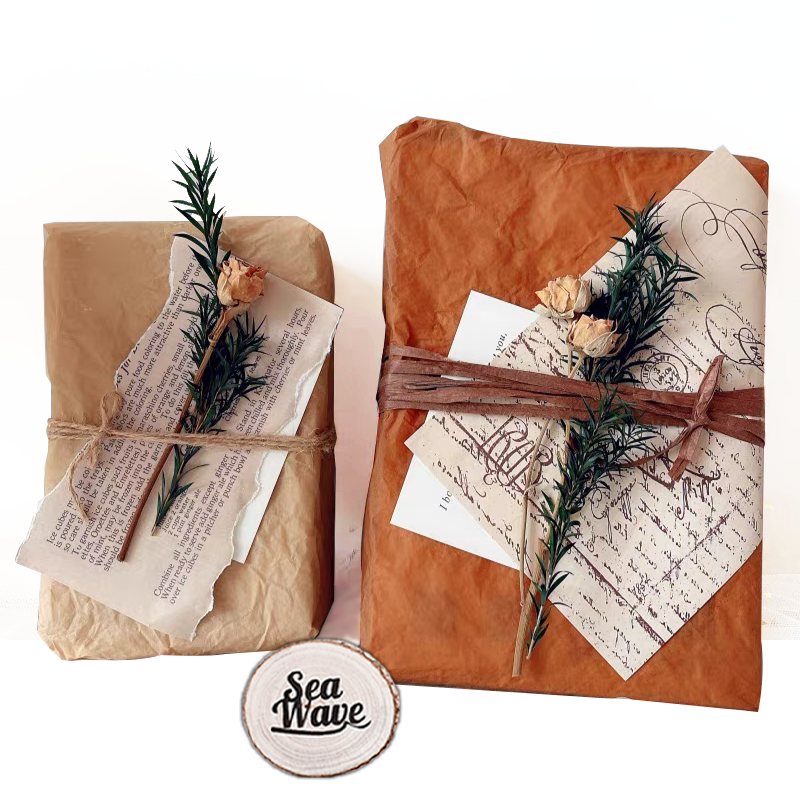 High Quality Kraft Wrapping Paper Custom Packaging Tissue Paper Private Logo Wrapping Paper