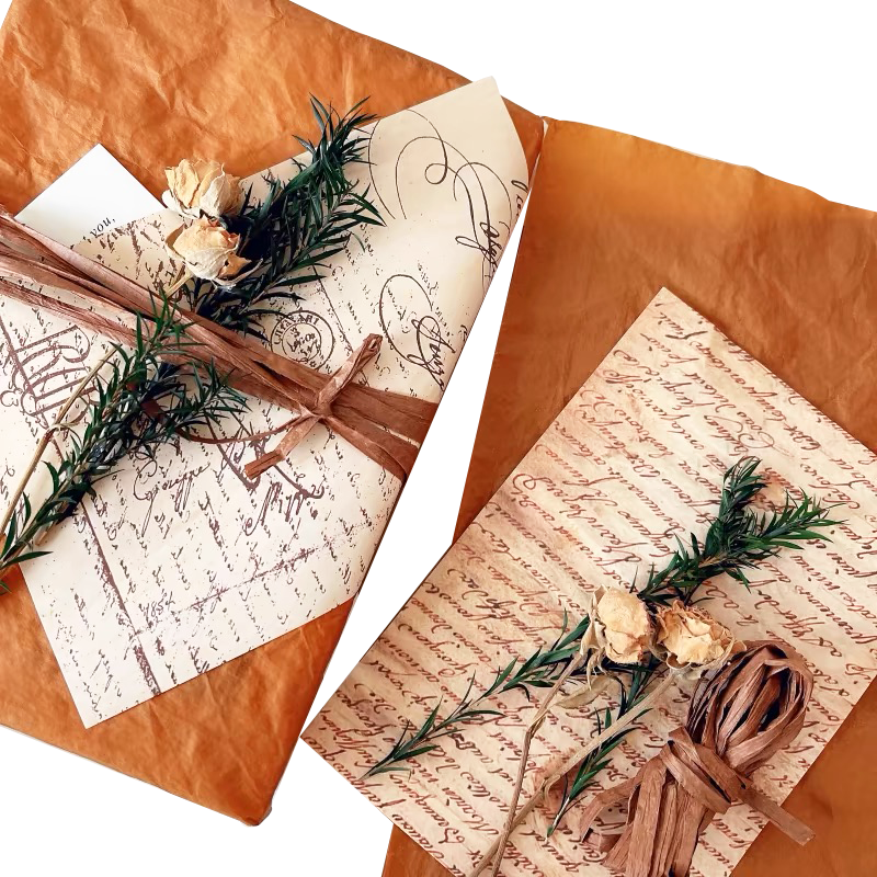 High Quality Kraft Wrapping Paper Custom Packaging Tissue Paper Private Logo Wrapping Paper